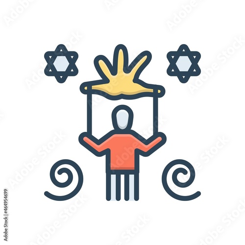 Color illustration icon for conspiracy