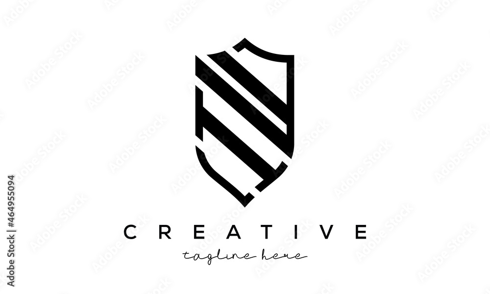 IU letters Creative Security Shield Logo