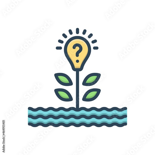 Color illustration icon for imagine