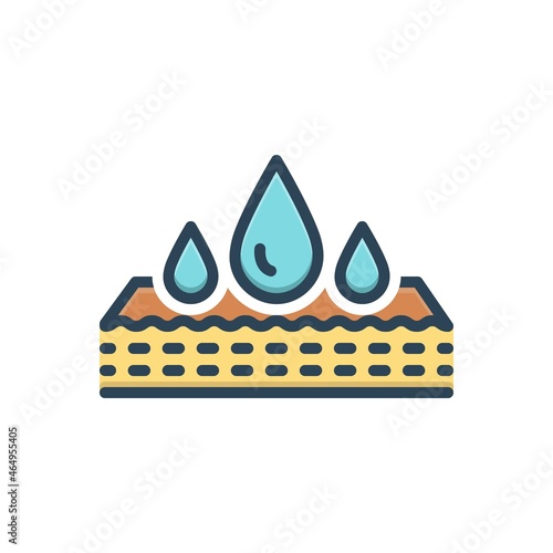 Color illustration icon for absorption