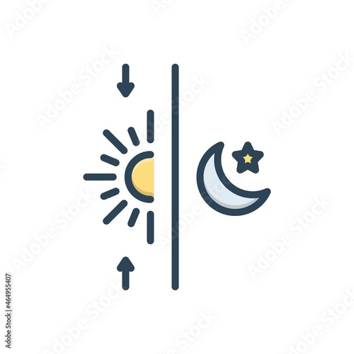 Color illustration icon for afternoon