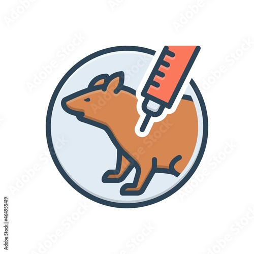 Color illustration icon for experiments