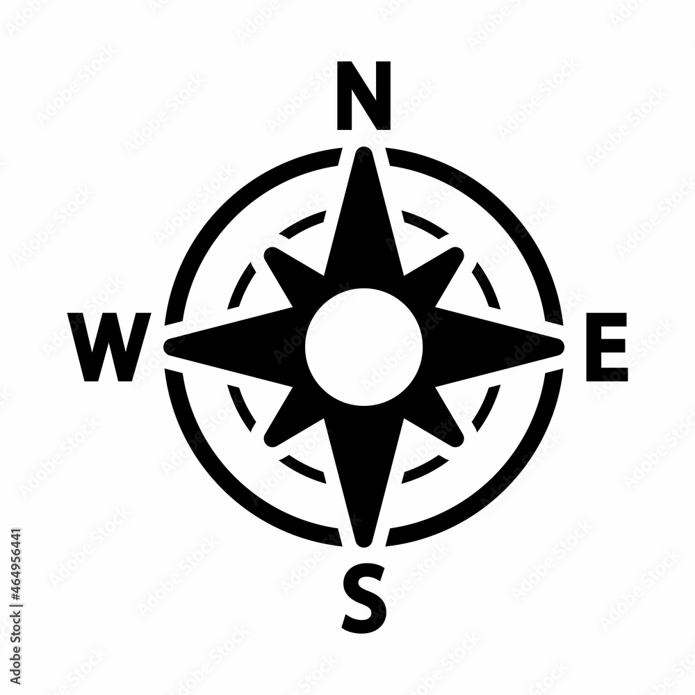 Compass Icon Design Vector Template Illustration Compass Icon Design Vector Template Illustration