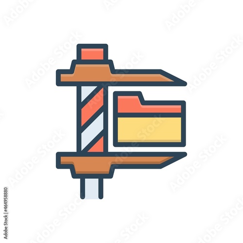 Color illustration icon for compressed