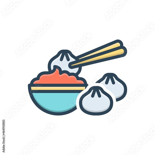 Color illustration icon for dip dive