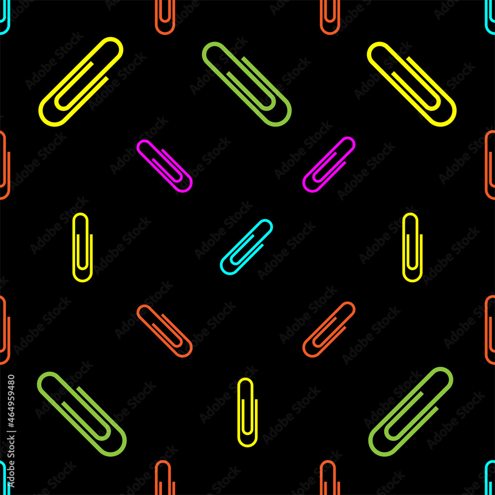 Paper Clip Icon Seamless Pattern Paper Clip Icon Seamless Pattern