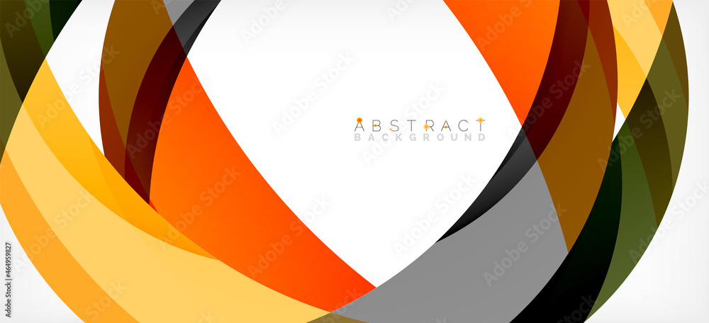 Geometric abstract background. Circle created with overlapping color shapes. Vector Illustration For Wallpaper, Banner, Background, Landing Page Geometric abstract background. Circle created with overlapping color shapes. Vector Illustration For Wallpaper, Banner, Background, Landing Page