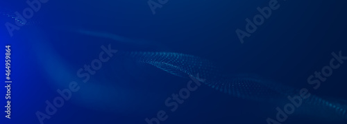Beautiful abstract wave technology background with blue light digital effect corporate concept. Use for any background for design element. 