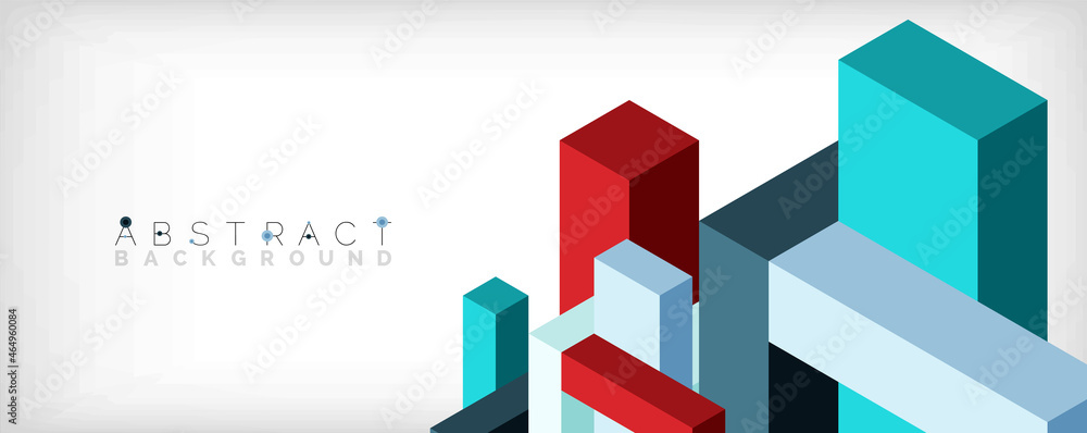 Abstract background. 3d cubes, cubic elements and blocks. Techno or business concept for wallpaper, banner, background, landing page Abstract background. 3d cubes, cubic elements and blocks. Techno or business concept for wallpaper, banner, background, landing page
