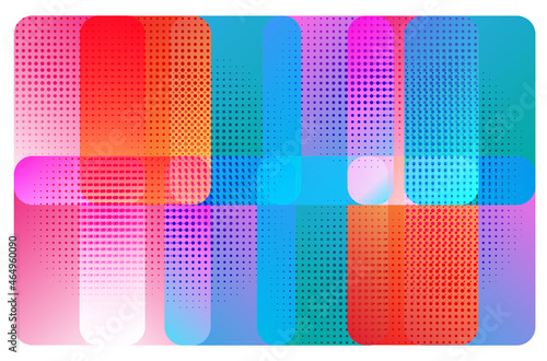 Wallpaper Mural Vector Abstract Half-Tone colourful shapes on shaded Backgrounds Torontodigital.ca