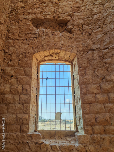 View from old water tower near the Ottoman railway station. Nitzana. Negev desert in Israel photo