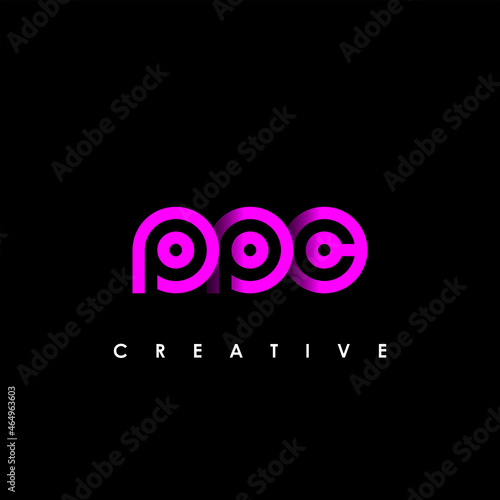 PPC Letter Initial Logo Design Template Vector Illustration