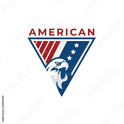 eagle america Logo design concept template photo