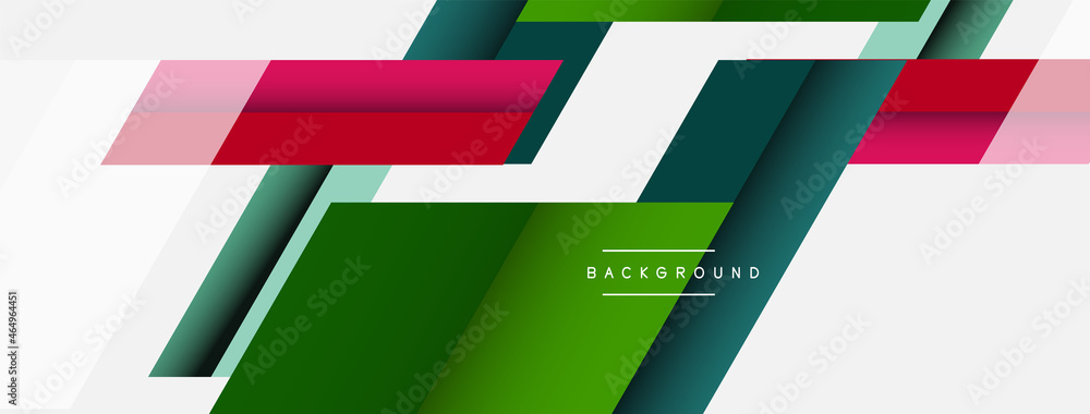 Obraz premium Vector background. Abstract overlapping color lines design with shadow effects. Illustration for wallpaper banner background or landing page
