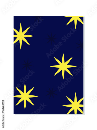 Background with stars with doodle style