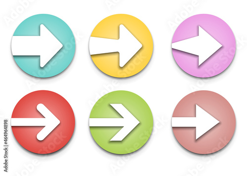 Free Download Arrow button icon set. Arrow icons on circle button. Vector illustration. - GFXLoad