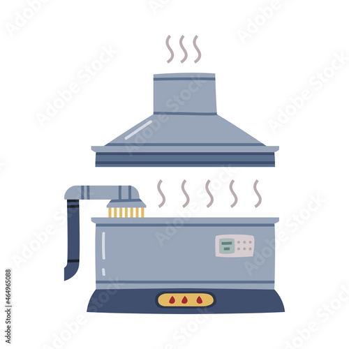 Whiskey Drink Malting in Metal Reservoir Vector Illustration