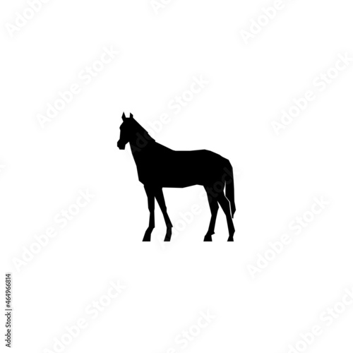 Horse silhouette sign. Cloven-hoofed animal eps ten