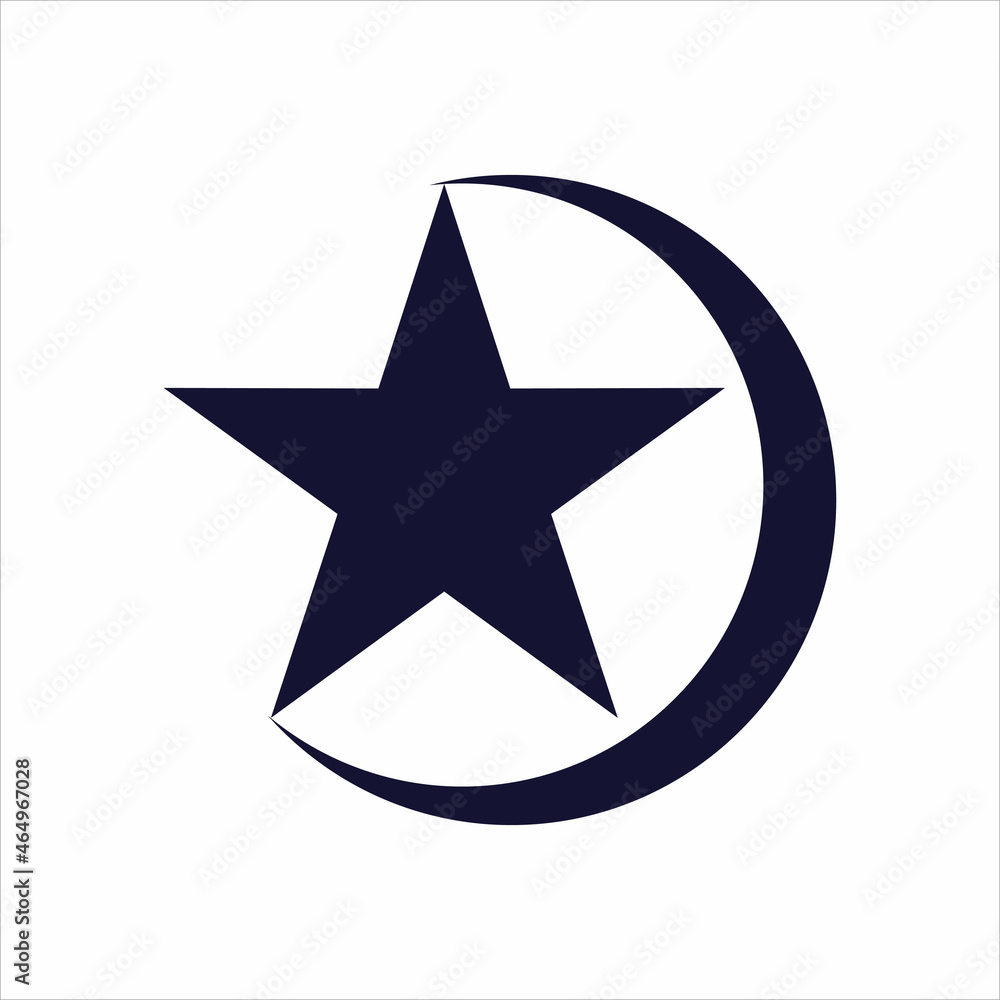moon and star icon design template. vector illustration. moon and star icon design template. vector illustration.