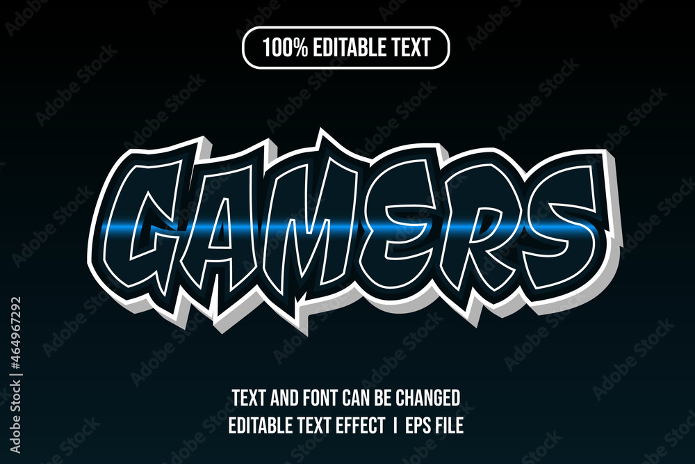 gamers 3 dimension editable text effect modern emboss style gamers 3 dimension editable text effect modern emboss style
