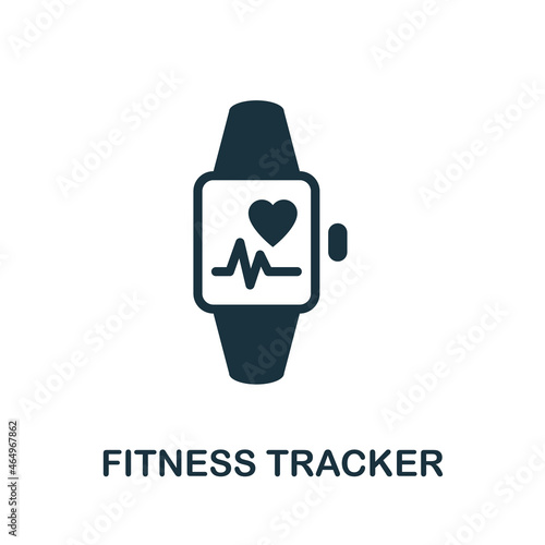 Fitness Tracker icon. Monochrome sign from gym collection. Creative Fitness Tracker icon illustration for web design, infographics and more