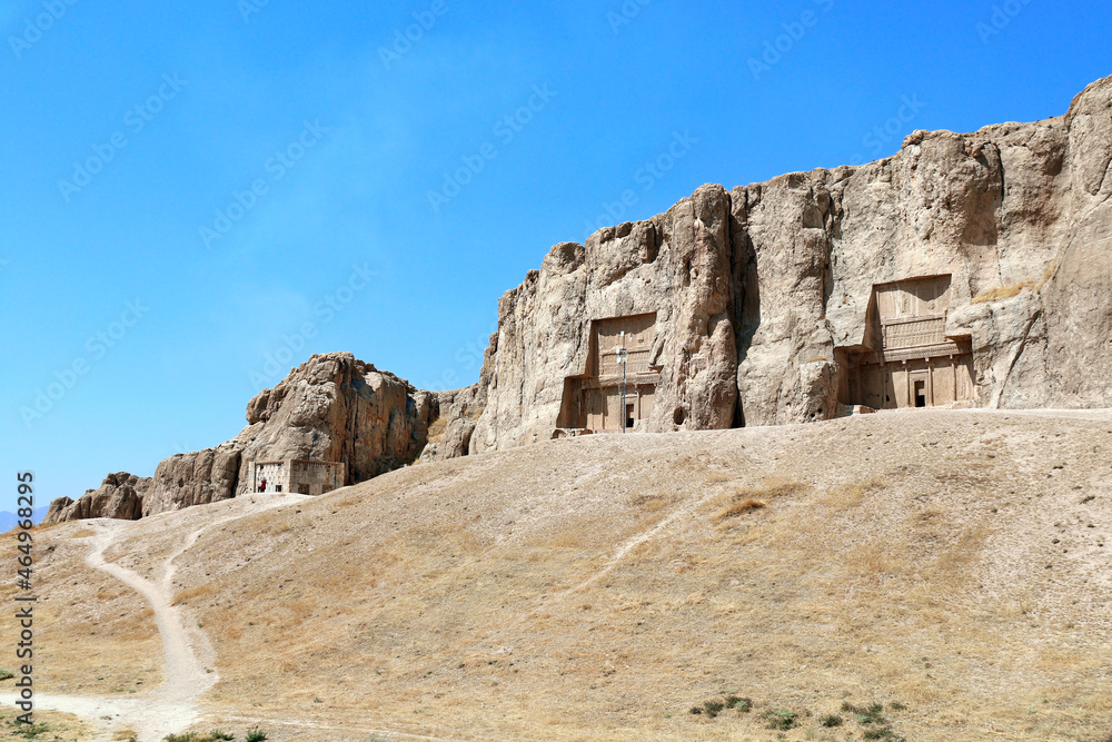 Fototapeta premium Royal tombs and Cube of Zoroaster, Iran