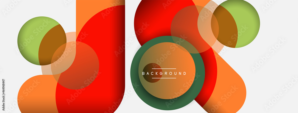 Creative geometric wallpaper. Minimal abstract background. Circles composition vector illustration for wallpaper banner background or landing page Creative geometric wallpaper. Minimal abstract background. Circles composition vector illustration for wallpaper banner background or landing page