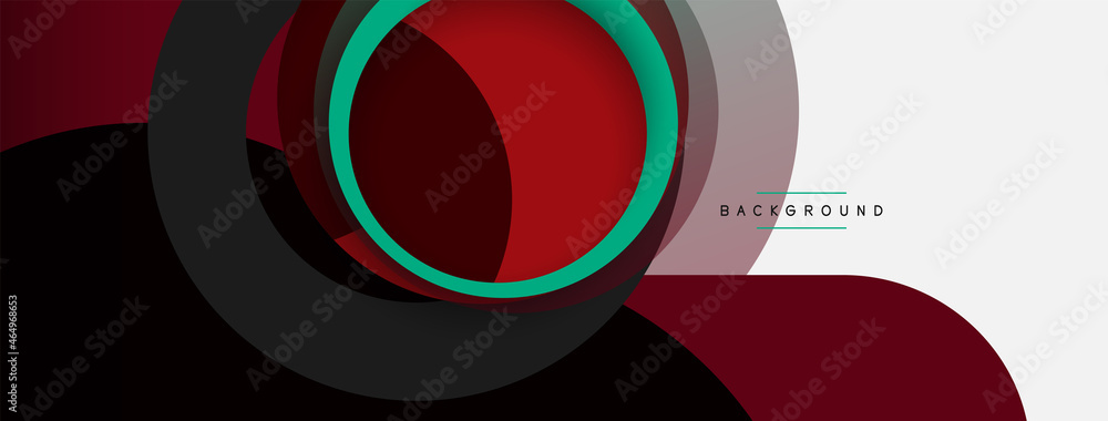 Vector round shapes circles minimal geometric background. Vector illustration for wallpaper banner background or landing page Vector round shapes circles minimal geometric background. Vector illustration for wallpaper banner background or landing page