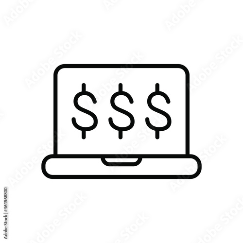 Make money online icon vector graphic