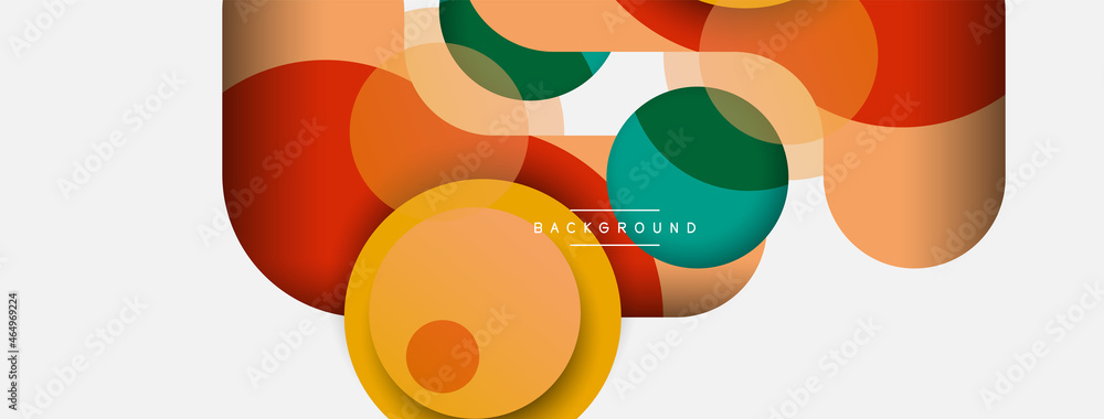 Vector round shapes circles minimal geometric background. Vector illustration for wallpaper banner background or landing page Vector round shapes circles minimal geometric background. Vector illustration for wallpaper banner background or landing page