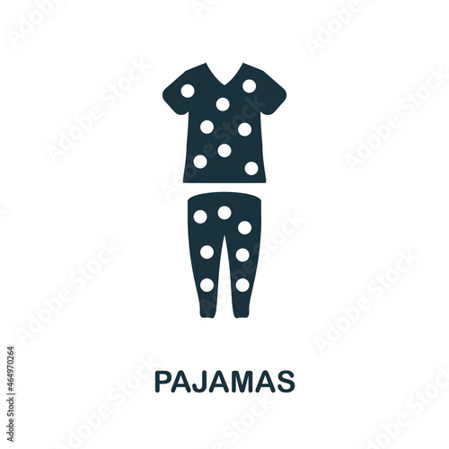 Pajamas icon. Monochrome sign from home rest collection. Creative Pajamas icon illustration for web design, infographics and more