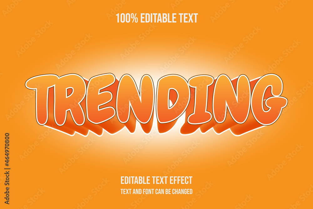 trending 3 dimension editable text effect modern comic style