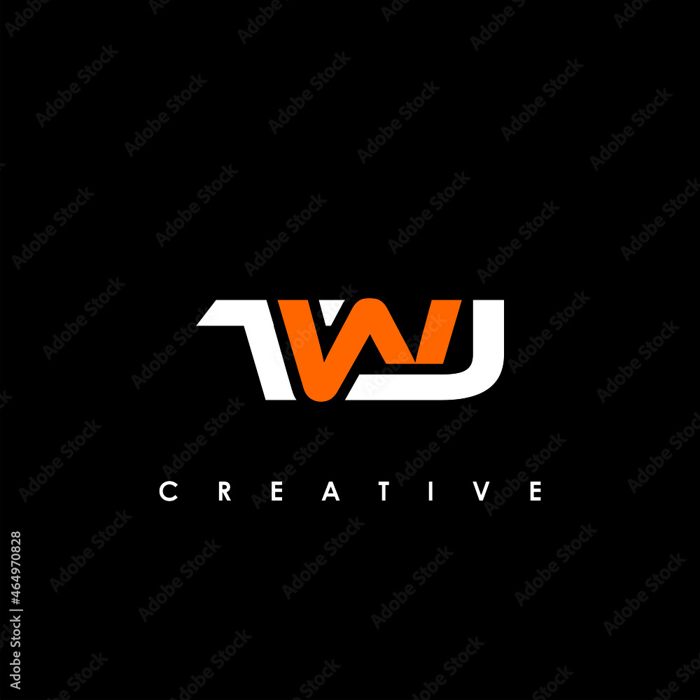 TWJ Letter Initial Logo Design Template Vector Illustration