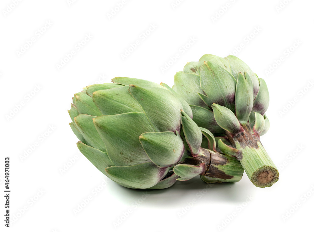 Obraz premium Fresh Artichoke, Green Artichokes, Raw Edible Cynara Flower