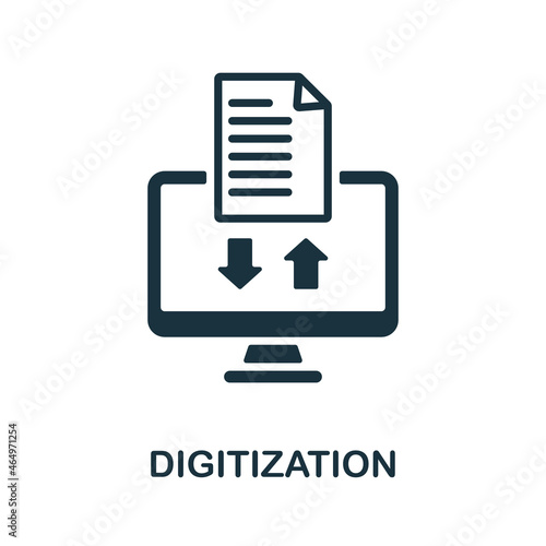 Tableau sur toile Digitization icon
