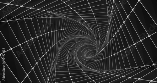 Fototapeta Naklejka Na Ścianę i Meble -  3d wireframe tunel dof 