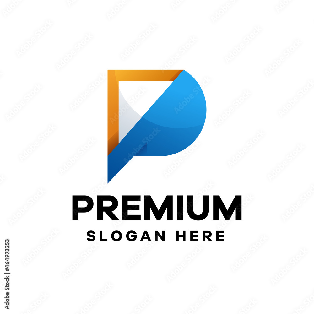Fototapeta premium Abstract Letter P Gradient Logo Design