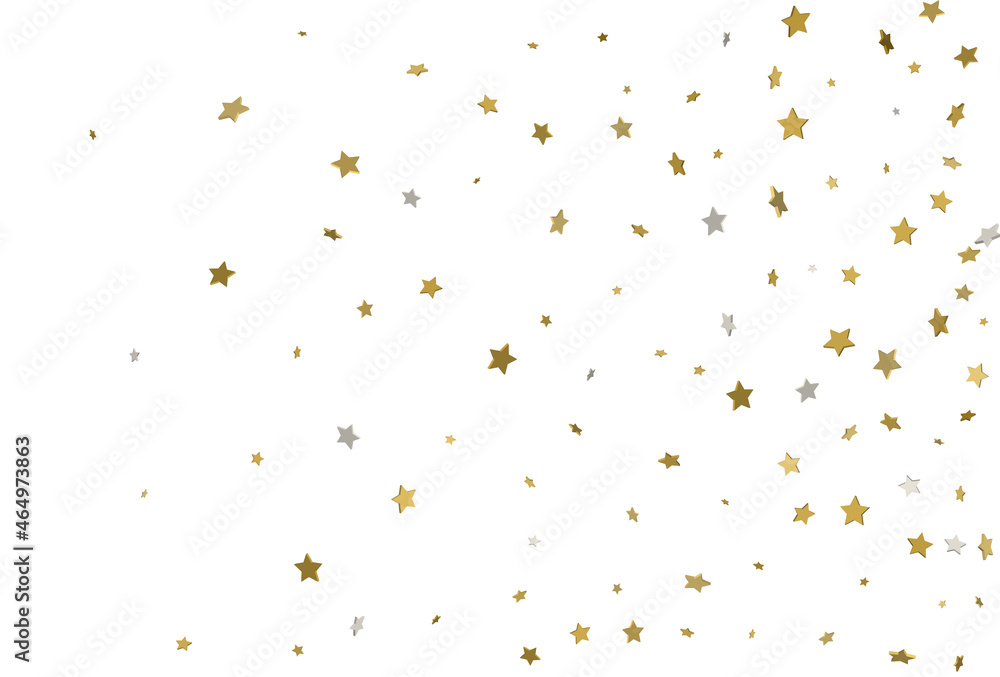 Light gold glitter confetti background. 3d stars. Light gold glitter confetti background. 3d stars.