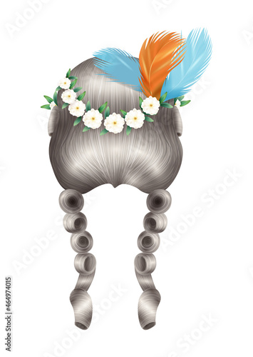 Silver Feather Haircut Composition