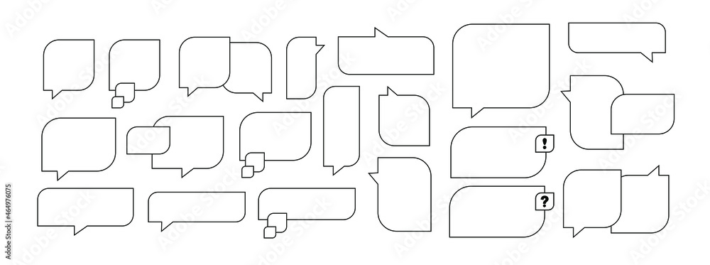 set of speech bubbles set of speech bubbles