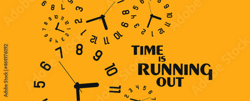 time to running out sign on red background