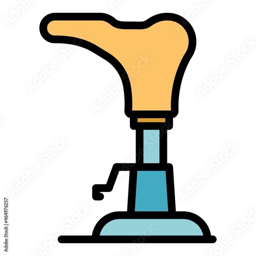 Shoe repair shoehorn icon. Outline shoe repair shoehorn vector icon color flat isolated