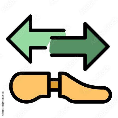 Shoe repair service icon. Outline shoe repair service vector icon color flat isolated