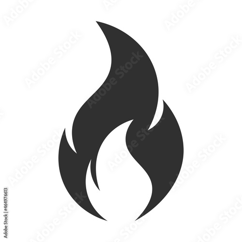 Fire flame logo vector illustration design template. Fire flame icon on white background