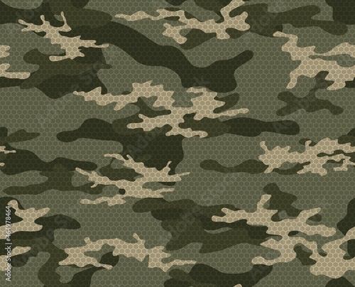 
Army camo endless rhombus pattern, vector military pattern.