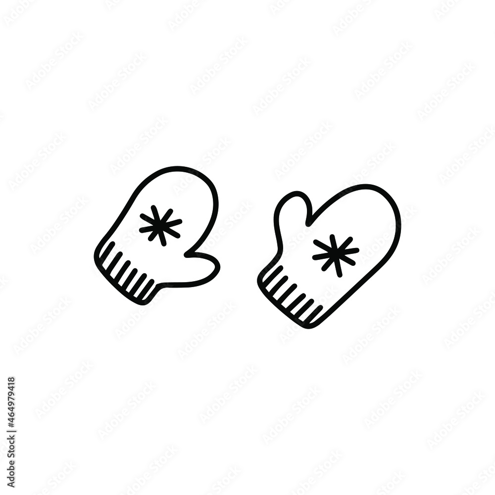 Outline, doodle gloves icon. Good for decoration, posters, greeting cards, banners, textiles, gifts, shirts, mugs or other gifts. Outline, doodle gloves icon. Good for decoration, posters, greeting cards, banners, textiles, gifts, shirts, mugs or other gifts.