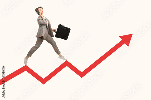 Woman on growing schedule. ...