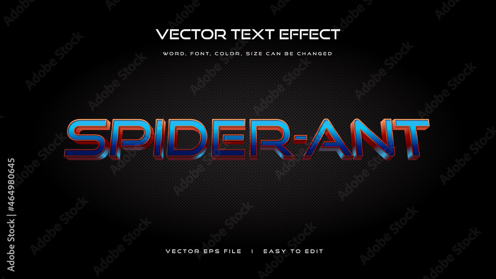 Spider editable superhero style text effect Spider editable superhero style text effect