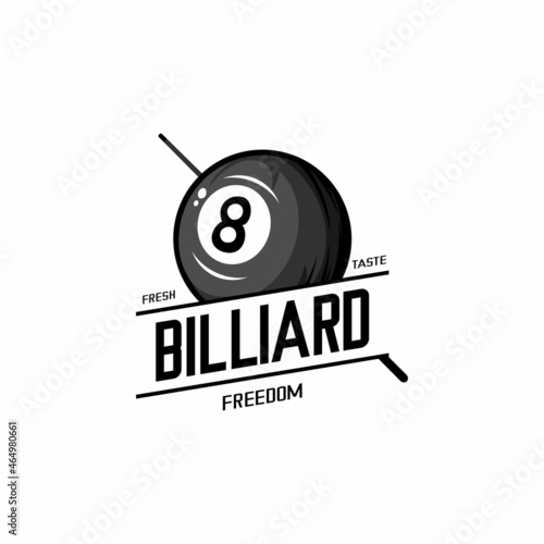 vector illustration of billiard logo, cafe, restaurant and bar logo