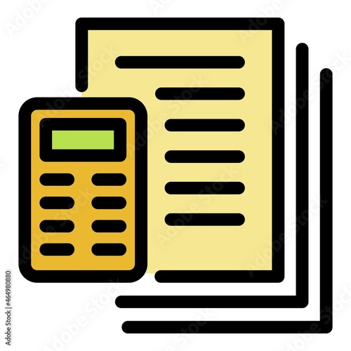 Tiler papers icon. Outline tiler papers vector icon color flat isolated